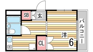 ドムールコスモス甲南町の物件間取画像